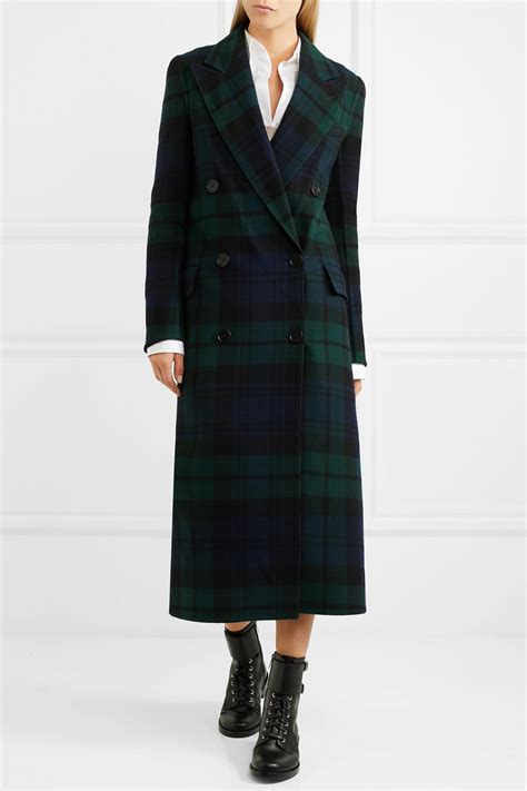 burberry double-breasted tartan coat|previous plaid Burberry campaign.